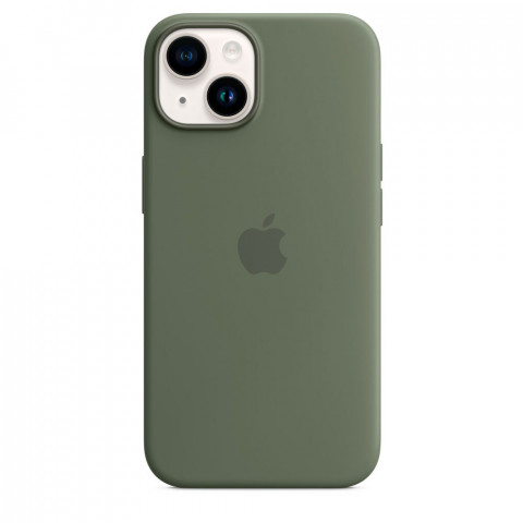 Чохол LUX Silicone Case на iPhone 14 Olive with MagSafe