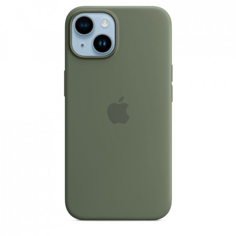 Чохол LUX Silicone Case на iPhone 14 Olive with MagSafe