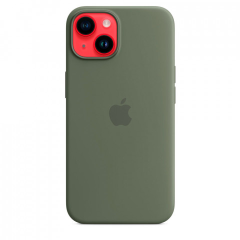 Чохол LUX Silicone Case на iPhone 14 Olive with MagSafe