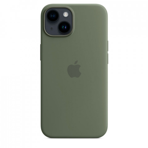 Чохол LUX Silicone Case на iPhone 14 Olive with MagSafe