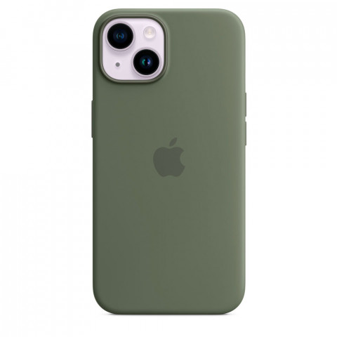 Чохол LUX Silicone Case на iPhone 14 Olive with MagSafe