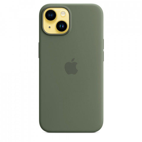Чохол LUX Silicone Case на iPhone 14 Olive with MagSafe