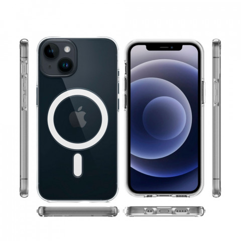Чехол Silicone clear case with MagSafe для iPhone 14