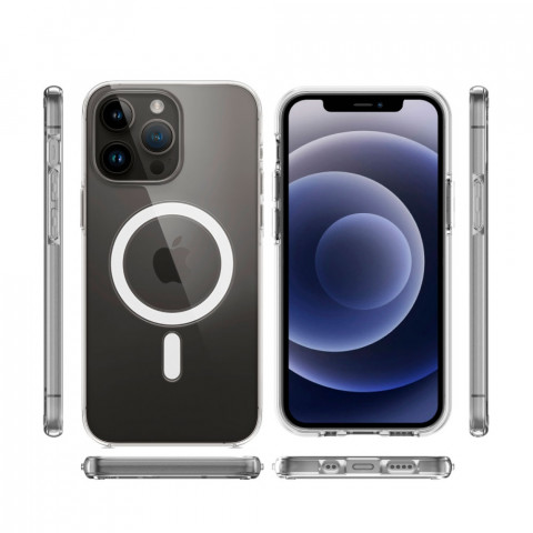 Чохол Silicone clear case with MagSafe для iPhone 14 Pro Max