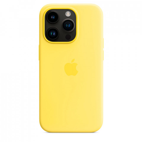 Чохол LUX Silicone Case на iPhone 14 Pro Max Canary Yellow with MagSafe