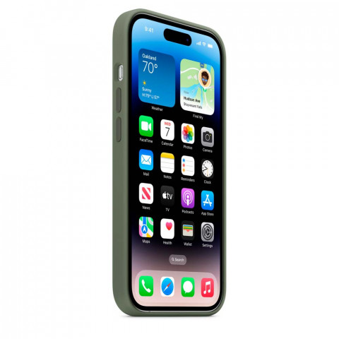 Чохол LUX Silicone Case на iPhone 14 Pro Max Olive with MagSafe