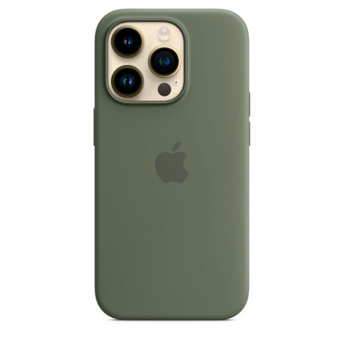 Чохол LUX Silicone Case на iPhone 14 Pro Max Olive with MagSafe