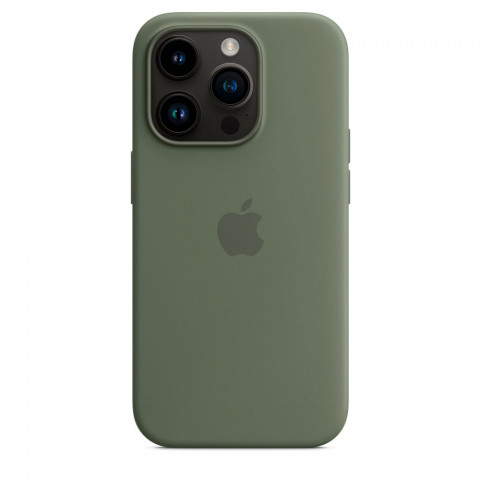 Чохол LUX Silicone Case на iPhone 14 Pro Max Olive with MagSafe