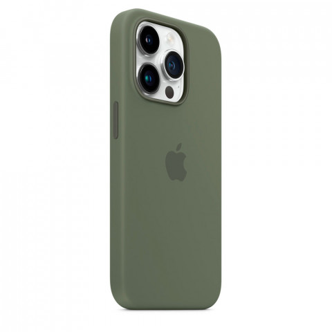 Чохол LUX Silicone Case на iPhone 14 Pro Max Olive with MagSafe
