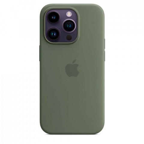 Чохол LUX Silicone Case на iPhone 14 Pro Max Olive with MagSafe