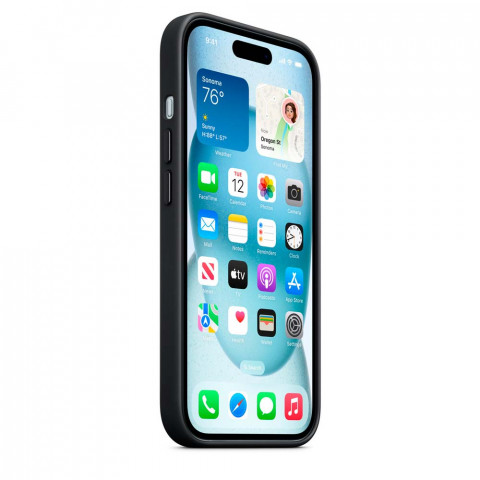 Чехол FineWoven Case with MagSafe для iPhone 15 Black