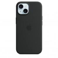 Чехол LUX Silicone Case на iPhone 15 Plus Black with MagSafe