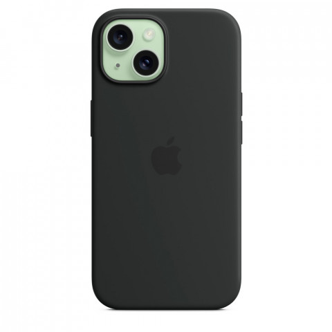 Чехол LUX Silicone Case на iPhone 15 Black with MagSafe