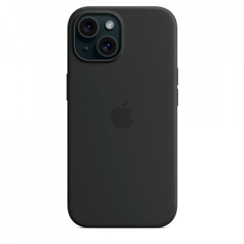 Чехол LUX Silicone Case на iPhone 15 Black with MagSafe