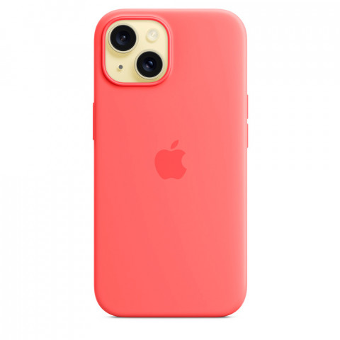Чехол LUX Silicone Case для iPhone 15 Guava with MagSafe