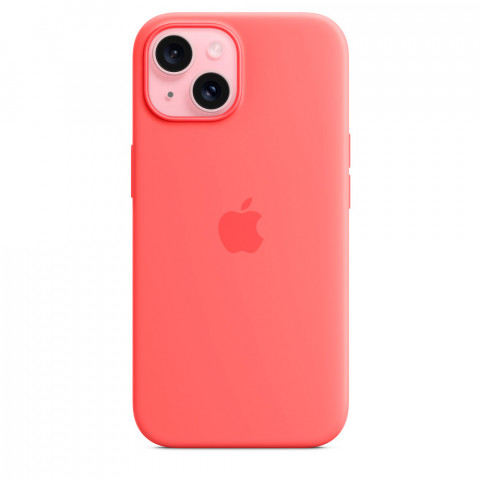 Чехол LUX Silicone Case для iPhone 15 Guava with MagSafe