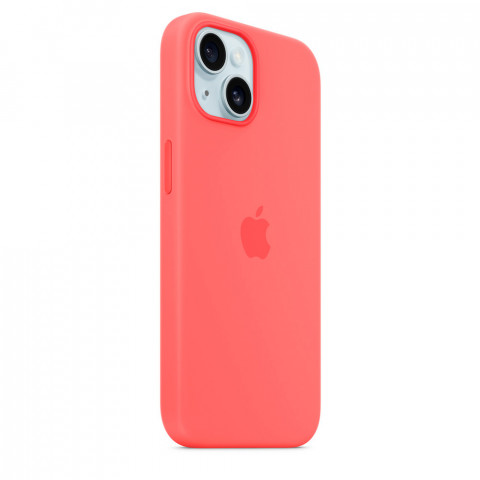 Чехол LUX Silicone Case для iPhone 15 Guava with MagSafe