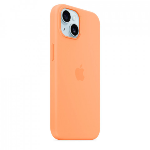 Чехол LUX Silicone Case для iPhone 15 Orange sorbet with MagSafe