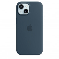 Чехол LUX Silicone Case на iPhone 15 Storm blue with MagSafe