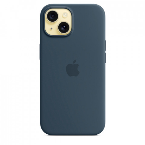 Чехол LUX Silicone Case на iPhone 15 Storm blue with MagSafe