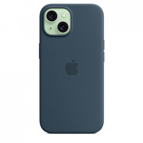 Чехол LUX Silicone Case на iPhone 15 Storm blue with MagSafe