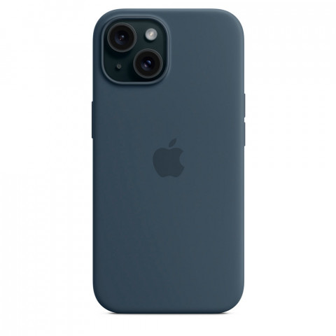 Чехол LUX Silicone Case на iPhone 15 Storm blue with MagSafe
