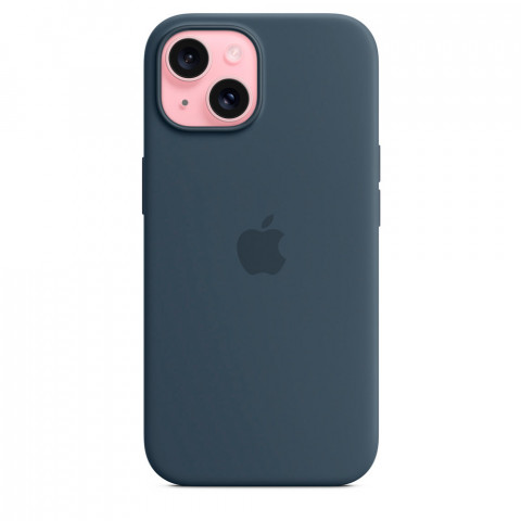 Чехол LUX Silicone Case на iPhone 15 Storm blue with MagSafe