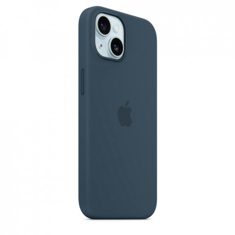 Чехол LUX Silicone Case на iPhone 15 Storm blue with MagSafe
