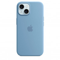 Чехол LUX Silicone Case для iPhone 15 Plus Winter blue with MagSafe