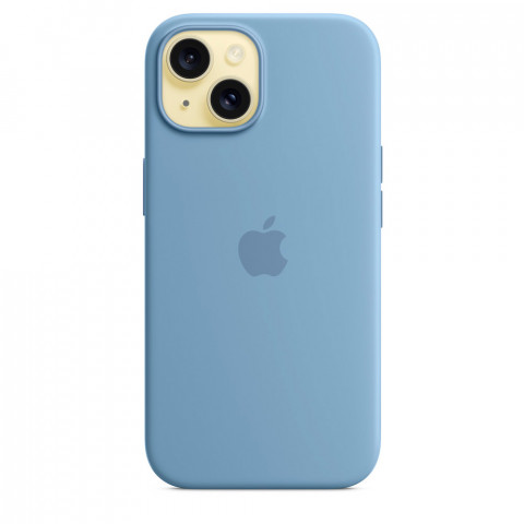 Чехол LUX Silicone Case для iPhone 15 Winter blue with MagSafe
