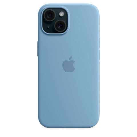 Чехол LUX Silicone Case для iPhone 15 Winter blue with MagSafe