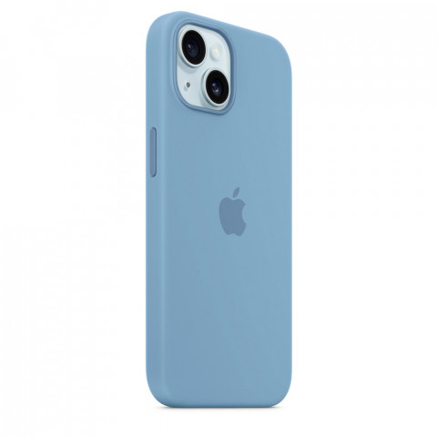 Чехол LUX Silicone Case для iPhone 15 Winter blue with MagSafe