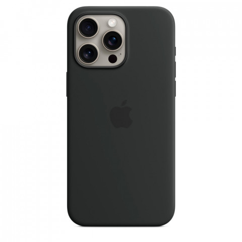 Чехол LUX Silicone Case на iPhone 15 Pro Black with MagSafe