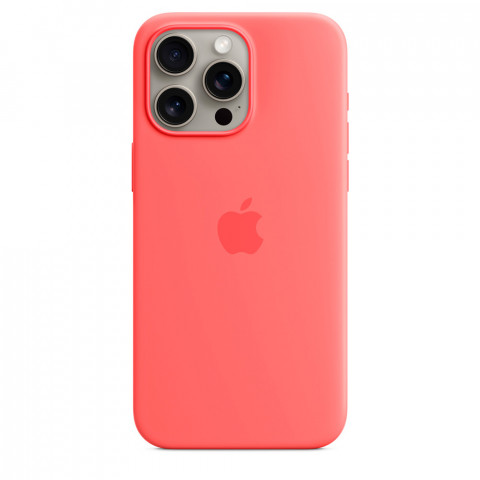 Чехол LUX Silicone Case для iPhone 15 Pro Guava with MagSafe