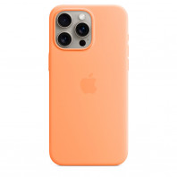 Чехол LUX Silicone Case для iPhone 15 Pro Orange sorbet with MagSafe