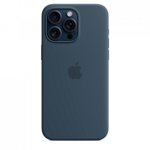 Чохол LUX Silicone Case на iPhone 15 Pro Storm blue with MagSafe