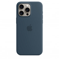 Чехол LUX Silicone Case на iPhone 15 Pro Max Storm blue with MagSafe