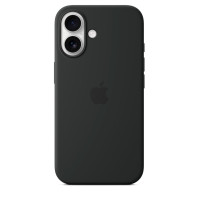 Чехол LUX Silicone Case на iPhone 16 Plus Black with MagSafe