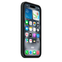 Чохол LUX Silicone Case на iPhone 16 Pro Black with MagSafe