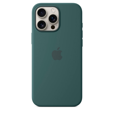 Чохол LUX Silicone Case на iPhone 16 Pro Lake Green with MagSafe