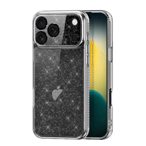 Чехол прозрачный с блестками для iPhone 17 Pro
