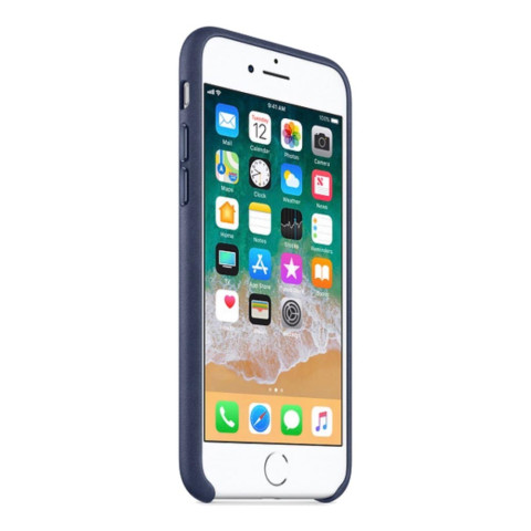 Чехол Leather Case на Iphone 8 Plus Midnight blue