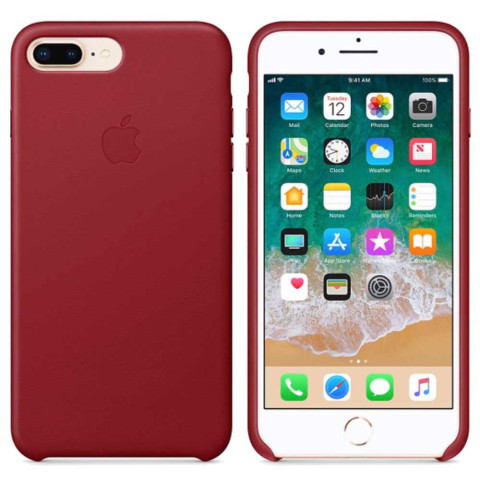 Чехол Leather Case для Iphone 8 Plus Red