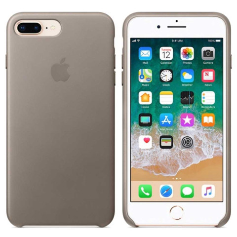 Чехол Leather Case на Iphone 8 Plus Taupe