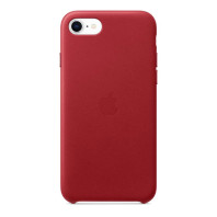 Чехол Leather Case для Iphone SE 2020 Red