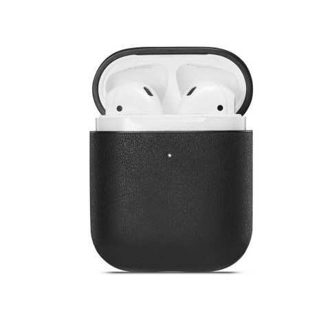 Чехол для AirPods 1/2 Leather Case Black