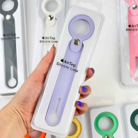 Чехол-брелок для AirTag Silicone Loop Long Lilac Сream