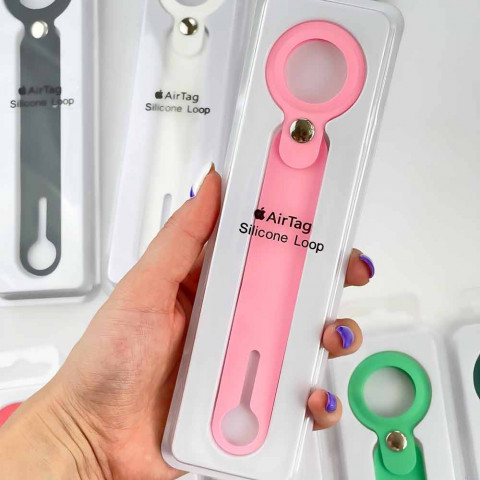 Чехол-брелок для AirTag Silicone Loop Long Pink Чехол-брелок для AirTag Silicone Loop Long Pink
