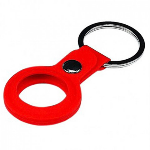 Чехол-брелок для AirTag Silicone Loop Short Red