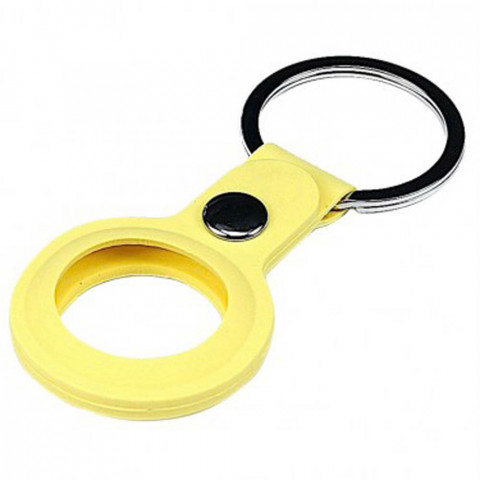 Чехол-брелок для AirTag Silicone Loop Short Yellow